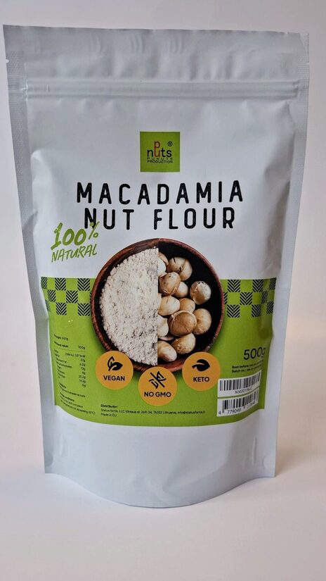 Makadamijų miltai "Punuts production", 500g